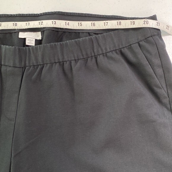 J Jill Women's Black Pull On Cropped Pants Elastic High Waist Stretch Straight - Picture 11 of 13